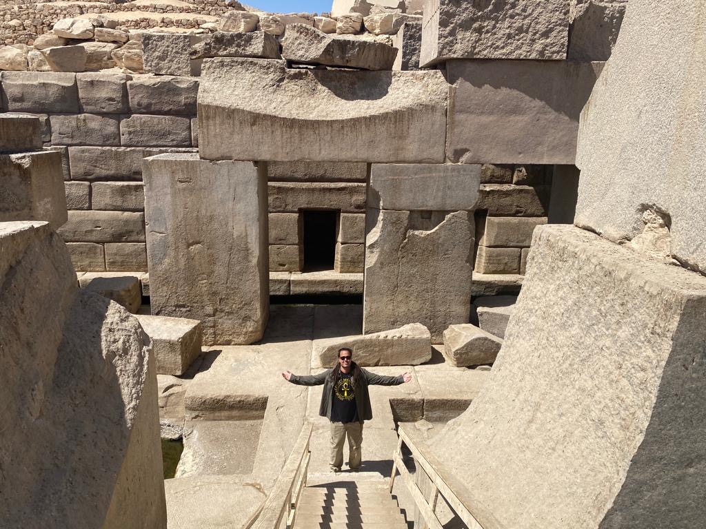 Author Anyextee investigating the mysteries of the Osireion